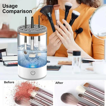 USB Electric Makeup Brush Cleaner Portable 3 In 1 Makeup Brushes Drying